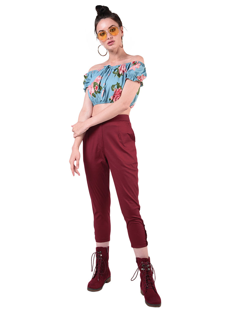 Quilver Blossom Crop Pant