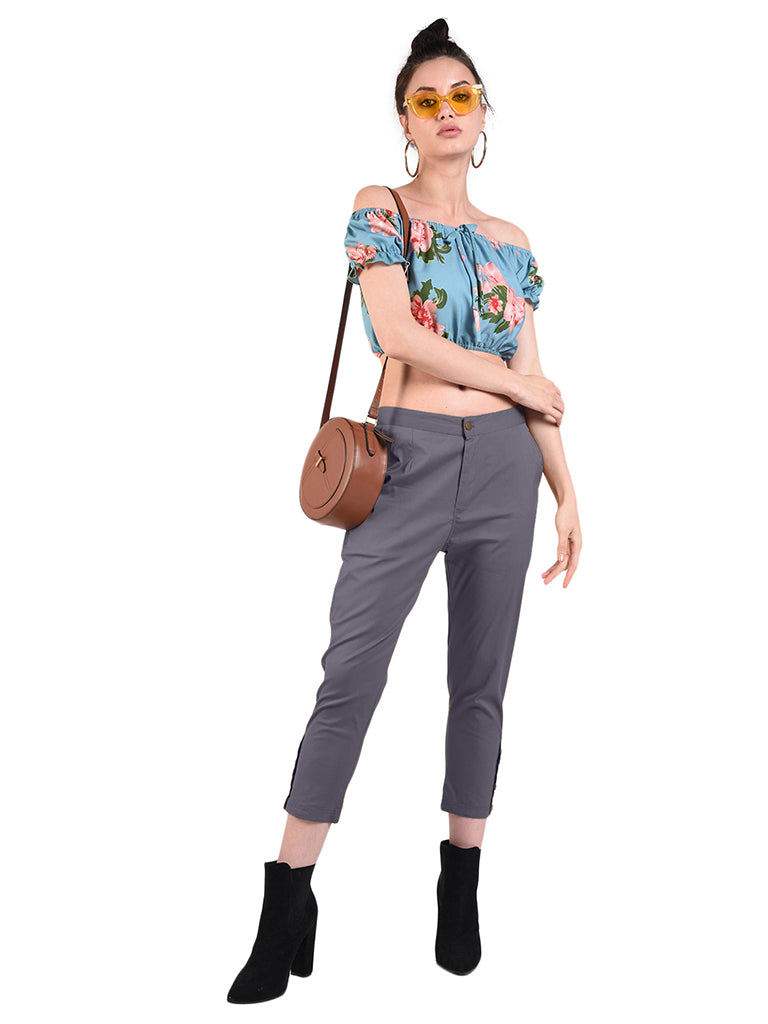 Quilver Blossom Crop Pant