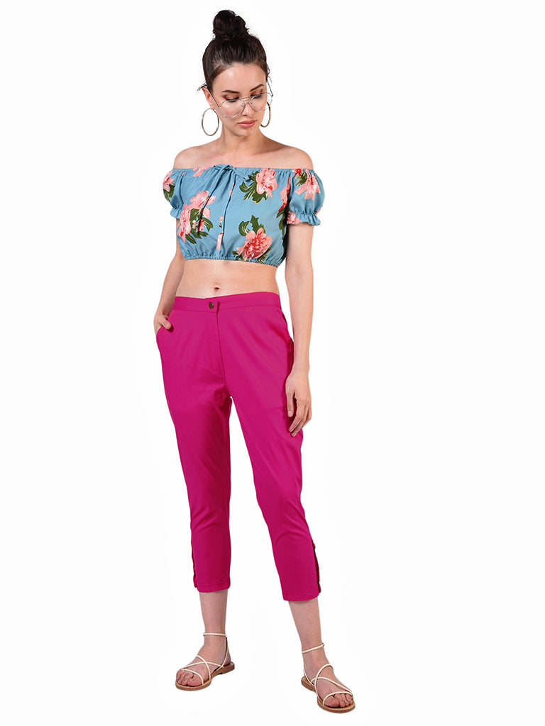 Quilver Blossom Crop Pant