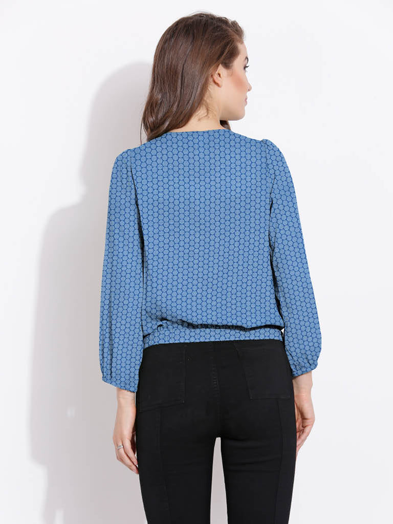 Quilver Overlap Shrug Top