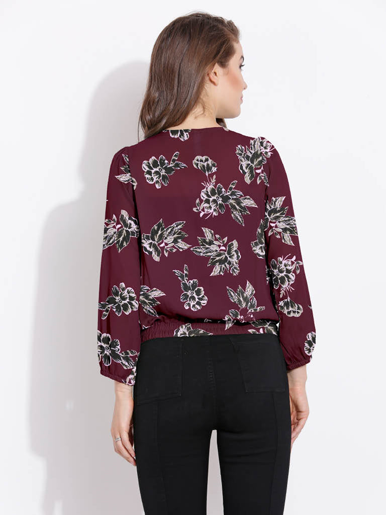 Quilver Overlap Shrug Top