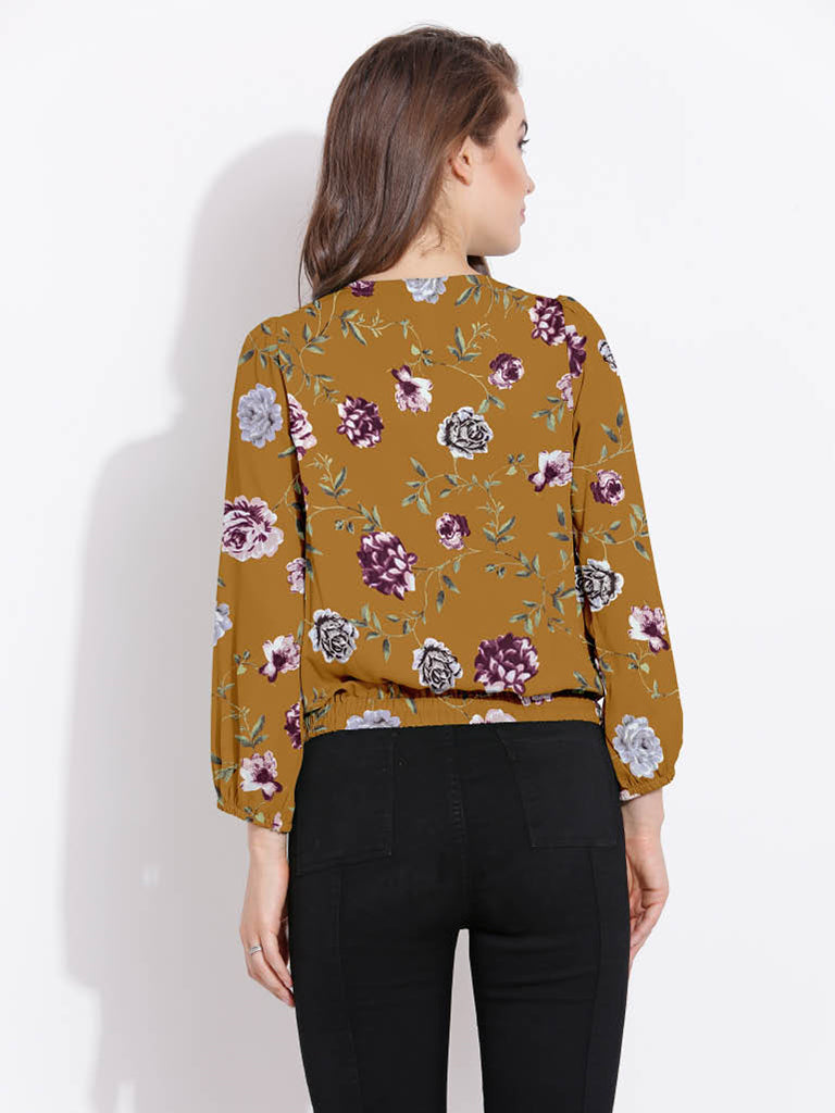 Quilver Overlap Shrug Top