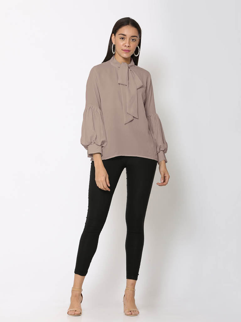 Quilver Puff Sleeve Top