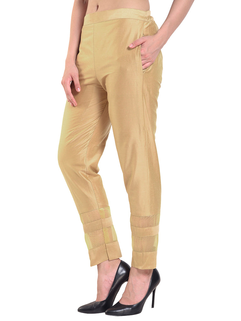 Quilver Stripe Silk Pant