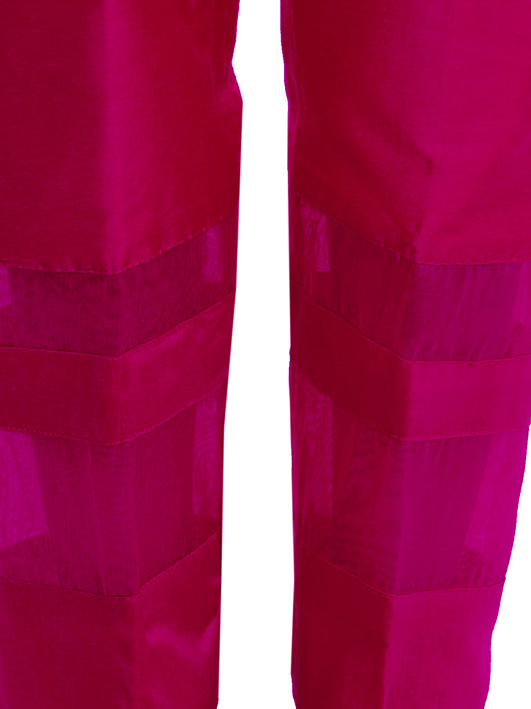 Quilver Stripe Silk Pant