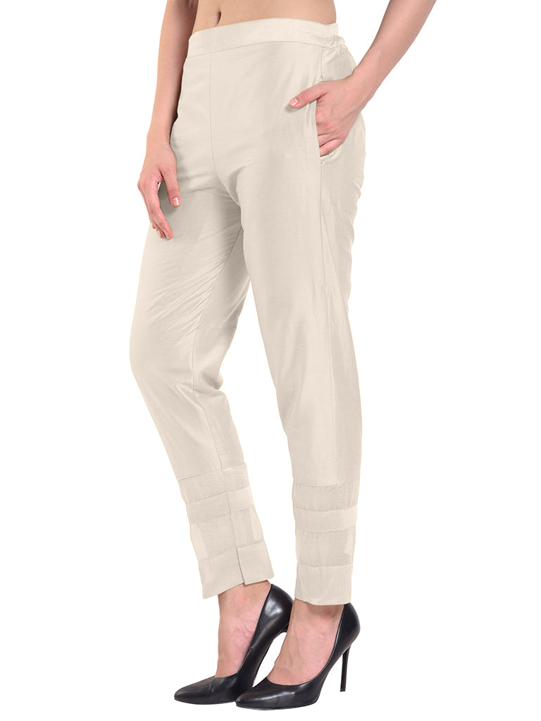 Quilver Stripe Silk Pant