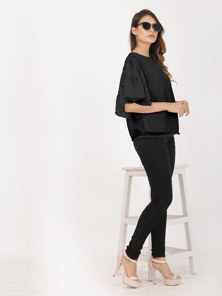 Quilver Swiss Sleeve Top