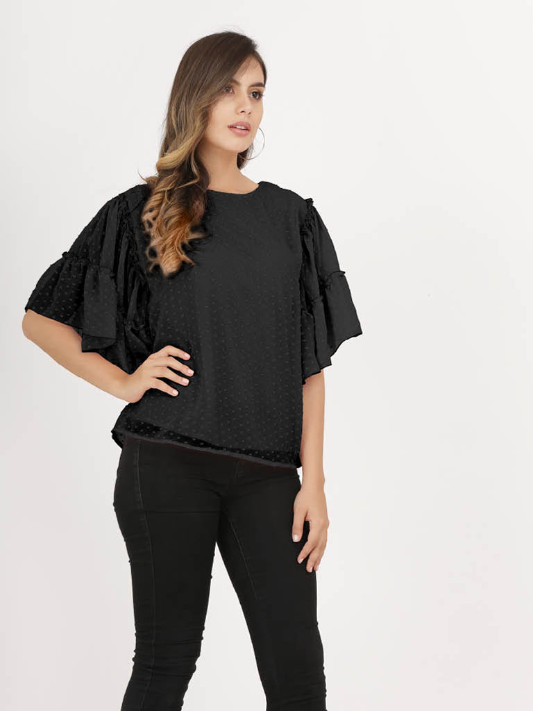 Quilver Swiss Sleeve Top