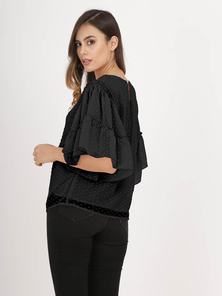 Quilver Swiss Sleeve Top