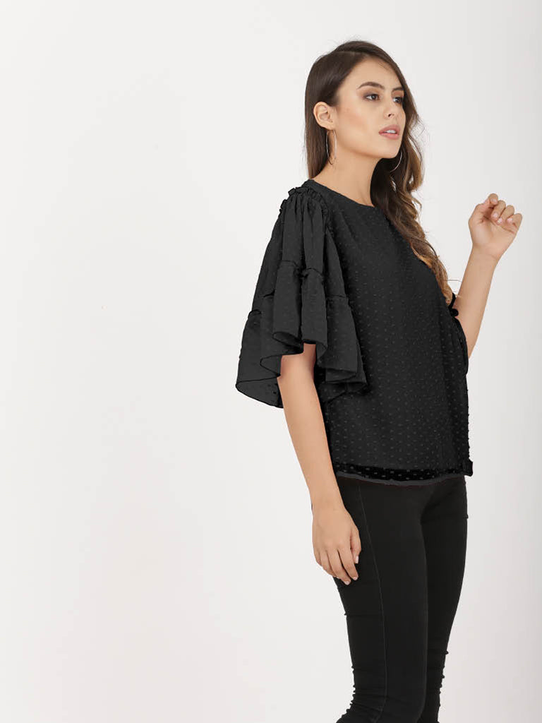 Quilver Swiss Sleeve Top