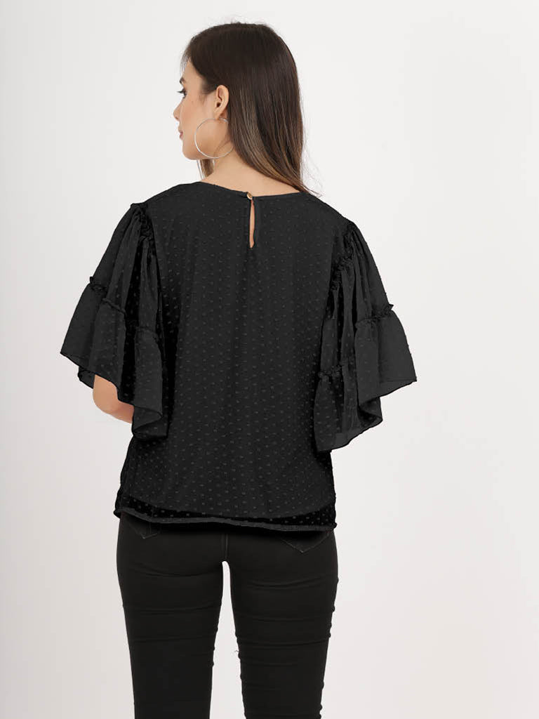 Quilver Swiss Sleeve Top