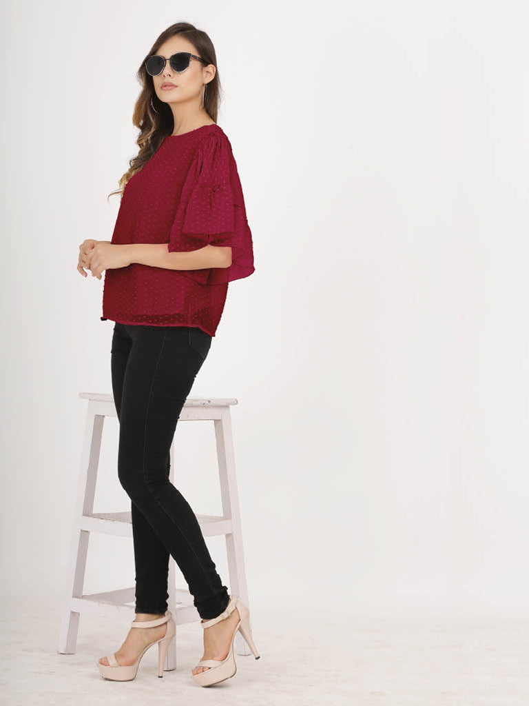 Quilver Swiss Sleeve Top