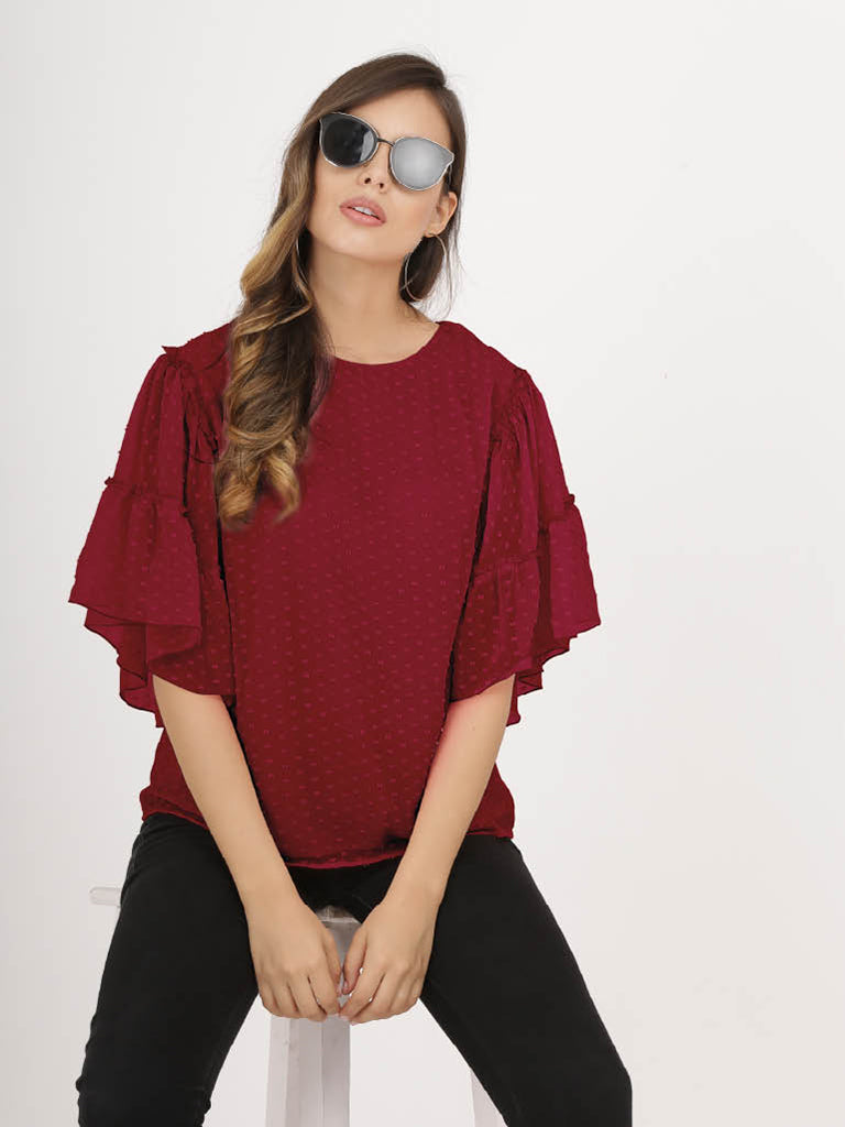 Quilver Swiss Sleeve Top