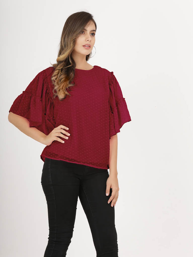 Quilver Swiss Sleeve Top