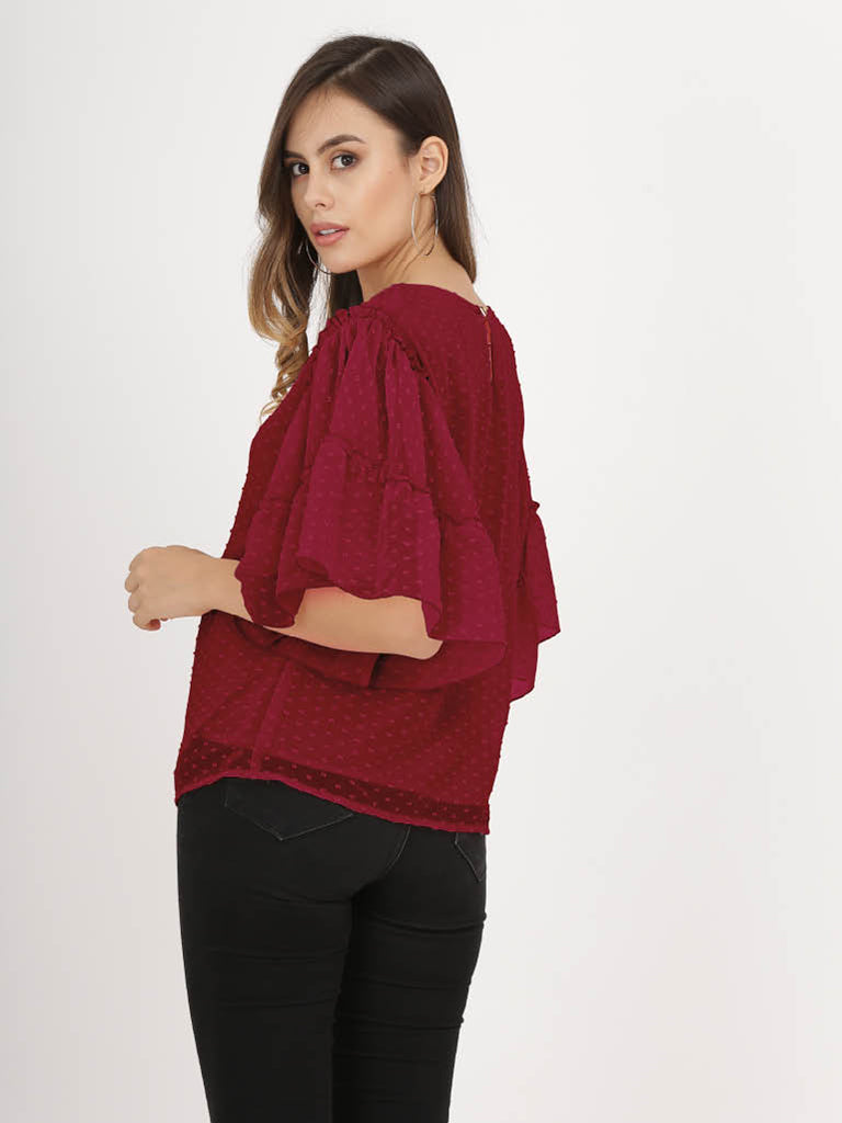 Quilver Swiss Sleeve Top