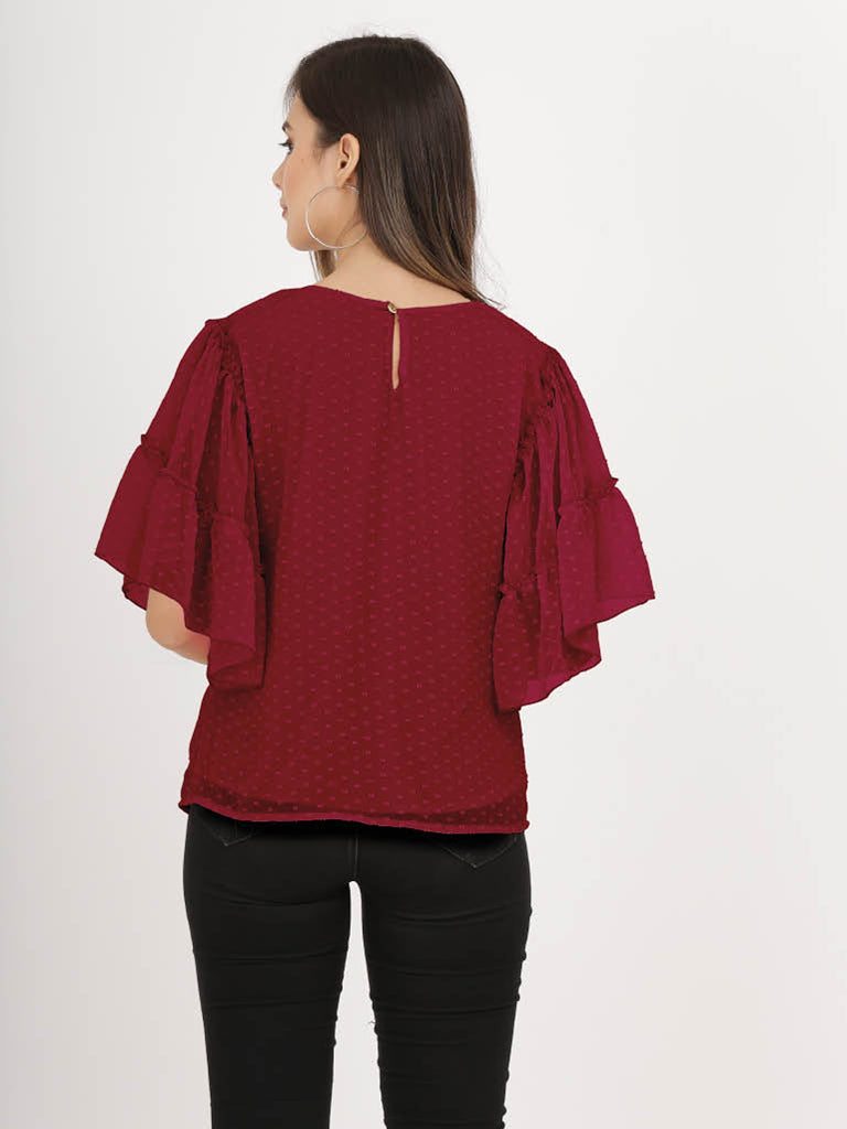 Quilver Swiss Sleeve Top