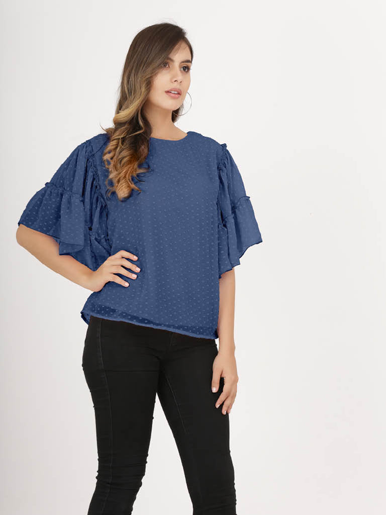 Quilver Swiss Sleeve Top