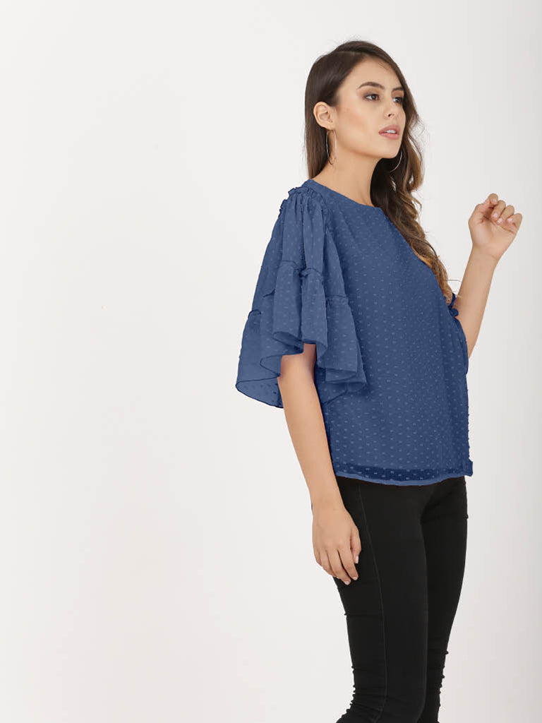 Quilver Swiss Sleeve Top