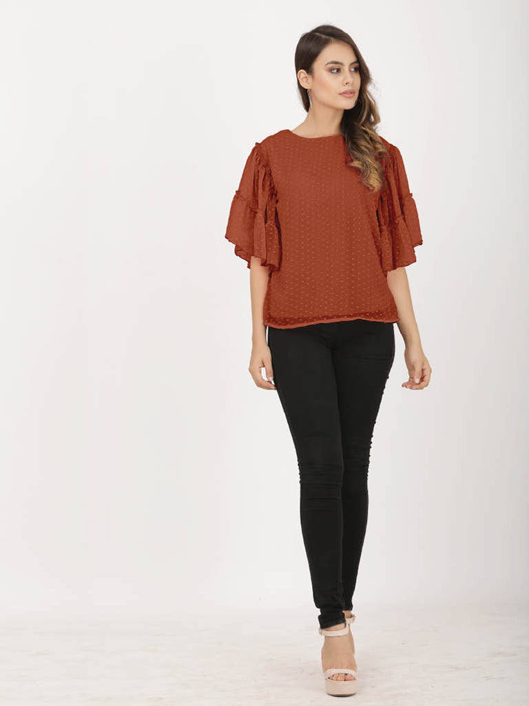 Quilver Swiss Sleeve Top