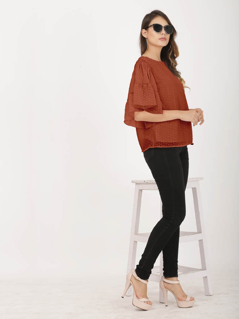 Quilver Swiss Sleeve Top