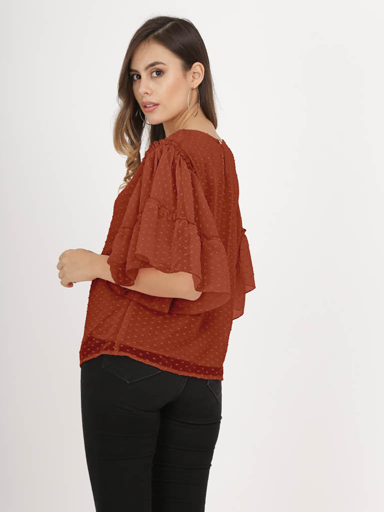 Quilver Swiss Sleeve Top