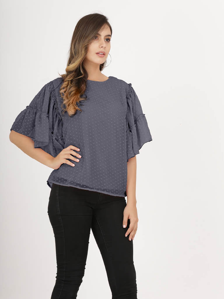 Quilver Swiss Sleeve Top