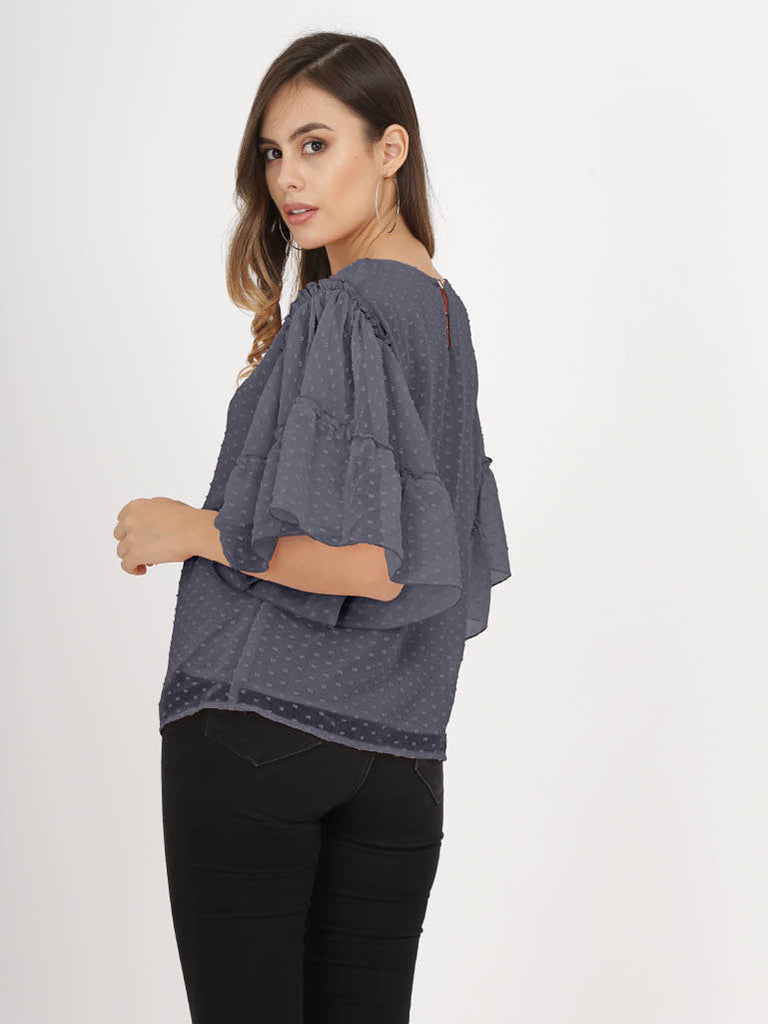 Quilver Swiss Sleeve Top