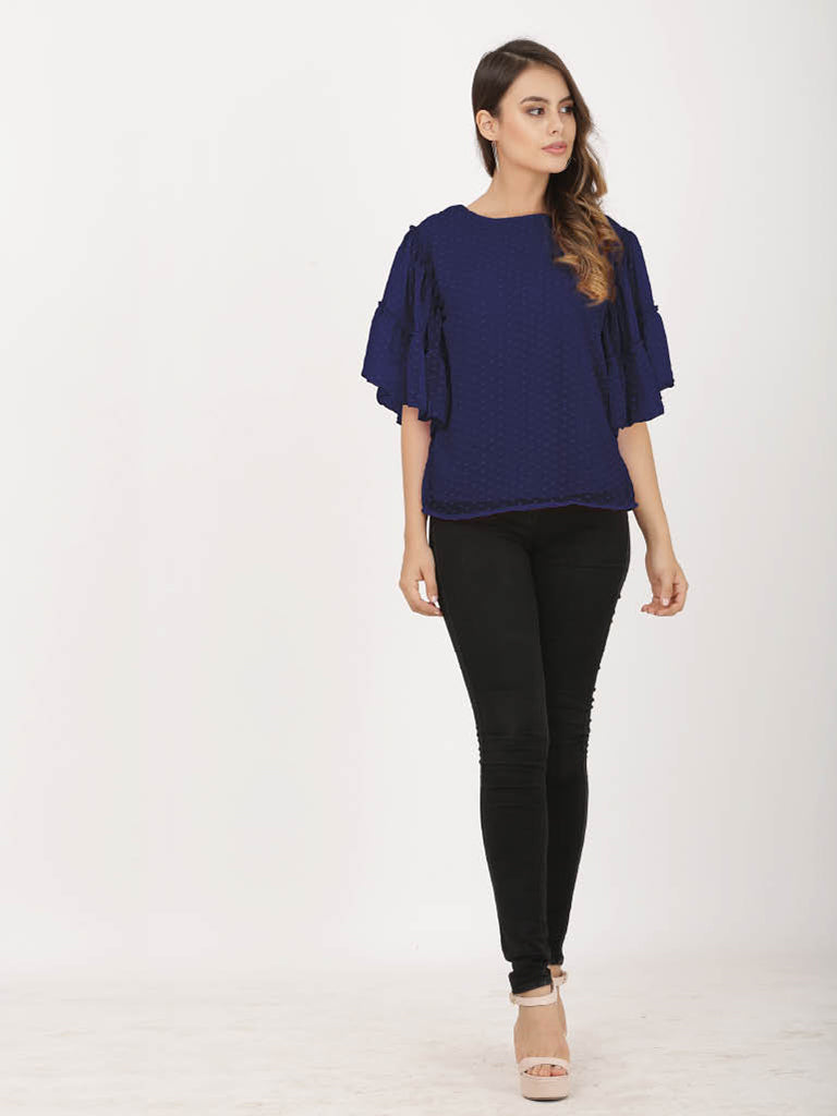 Quilver Swiss Sleeve Top