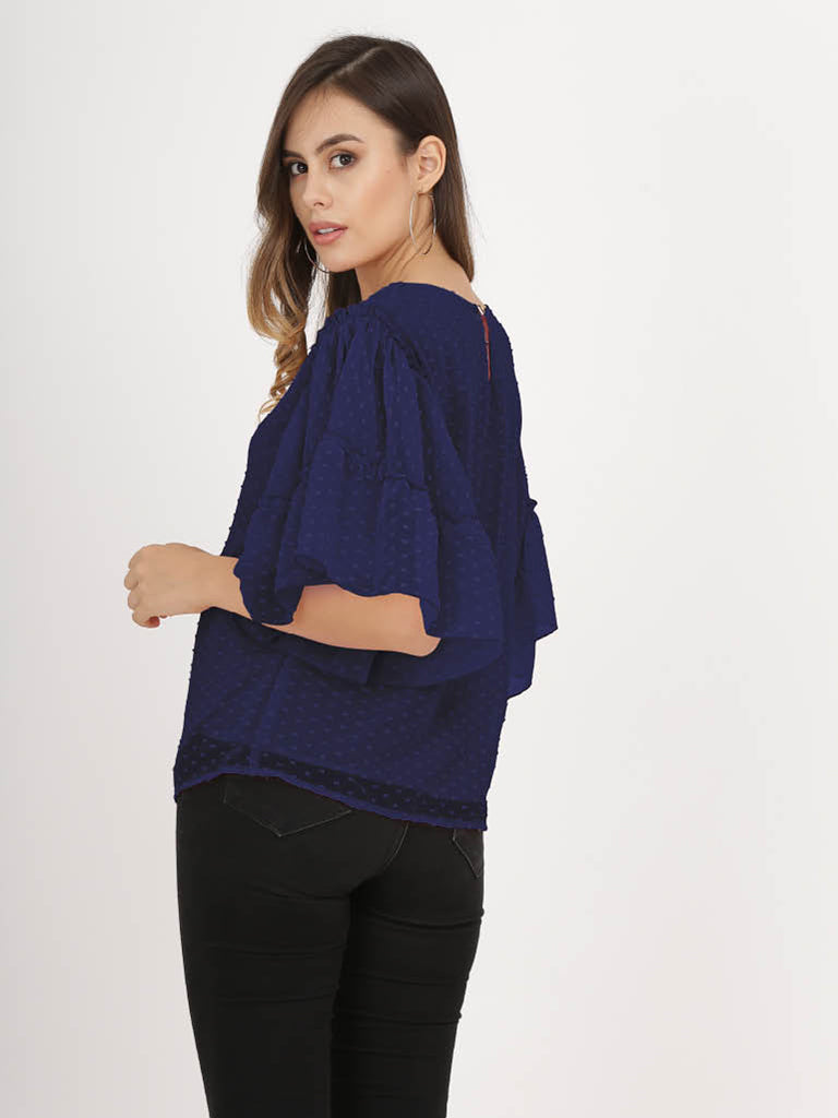 Quilver Swiss Sleeve Top