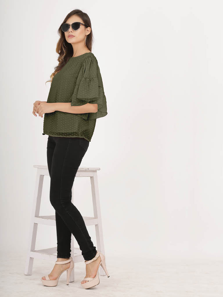 Quilver Swiss Sleeve Top