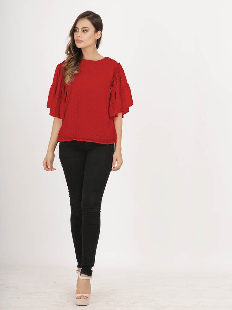 Quilver Swiss Sleeve Top