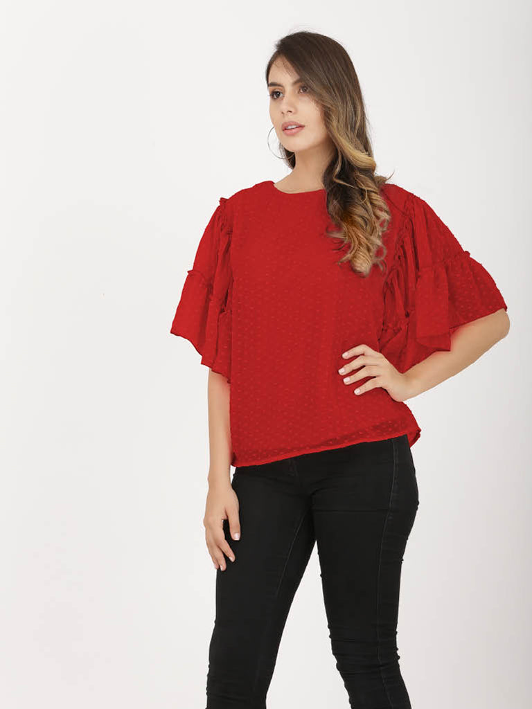 Quilver Swiss Sleeve Top