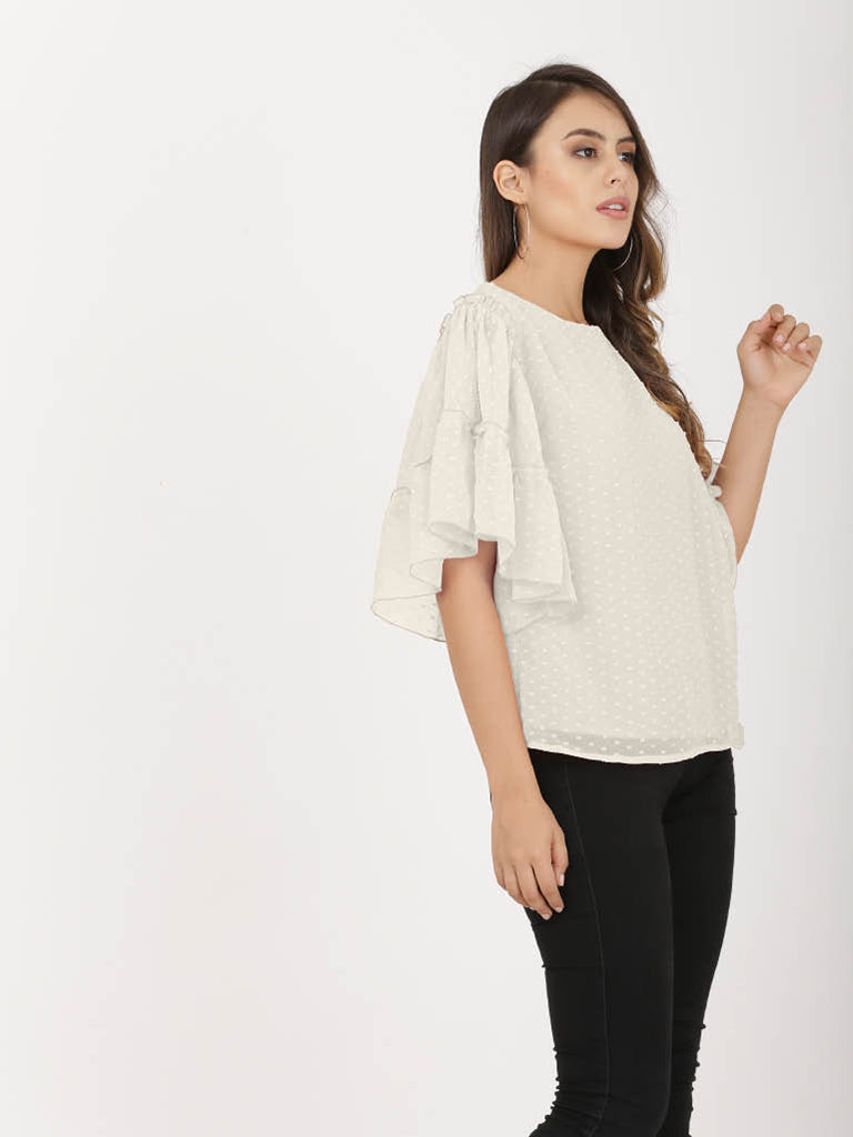 Quilver Swiss Sleeve Top