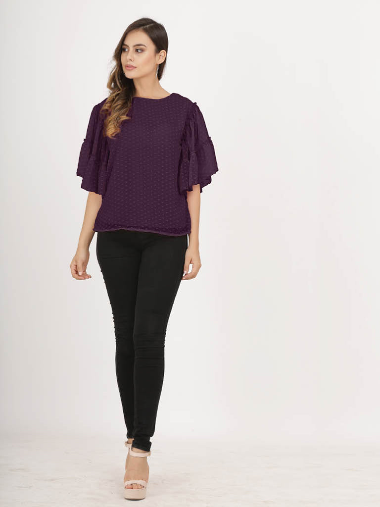 Quilver Swiss Sleeve Top