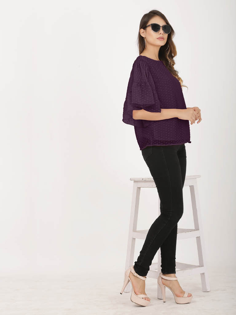 Quilver Swiss Sleeve Top