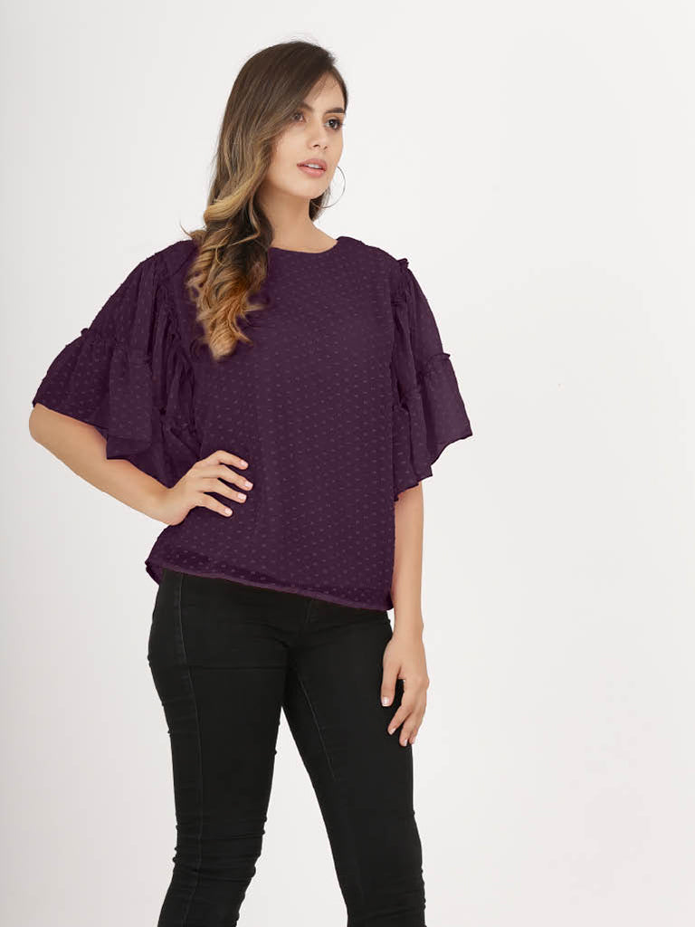 Quilver Swiss Sleeve Top