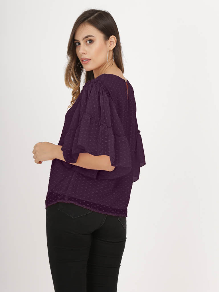 Quilver Swiss Sleeve Top