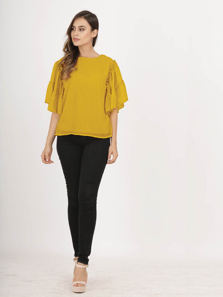 Quilver Swiss Sleeve Top