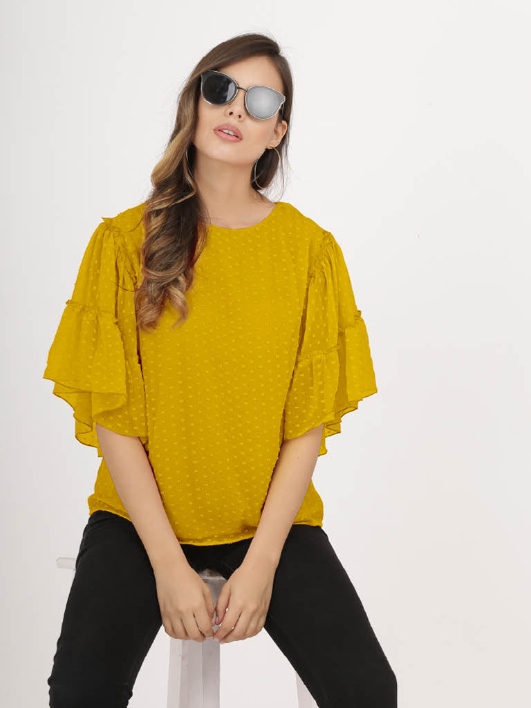 Quilver Swiss Sleeve Top