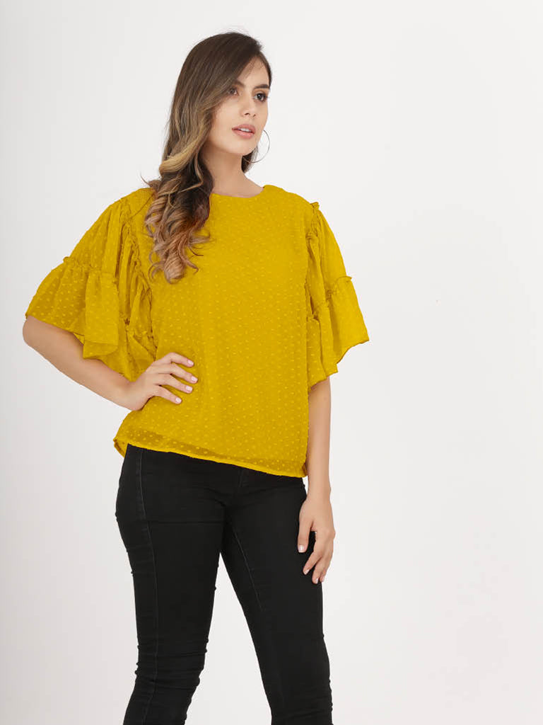 Quilver Swiss Sleeve Top