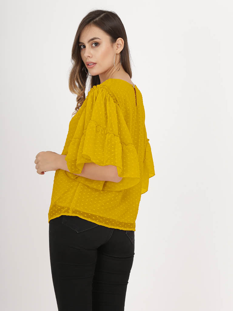 Quilver Swiss Sleeve Top