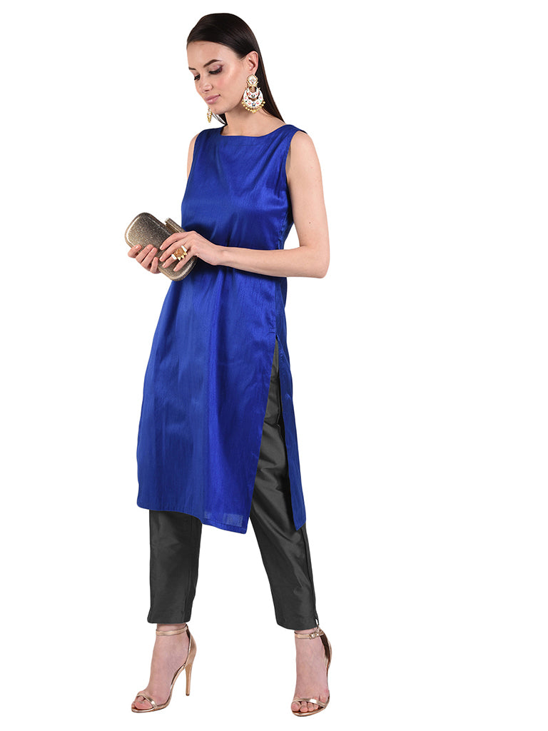 Quilver Taffeta Silk Pant