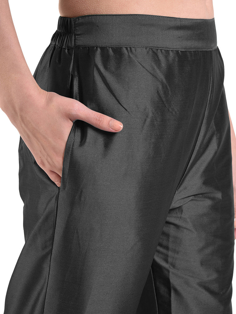 Quilver Taffeta Silk Pant