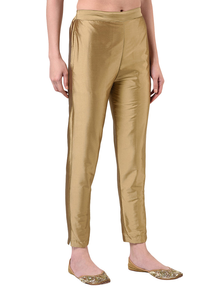 Quilver Taffeta Silk Pant