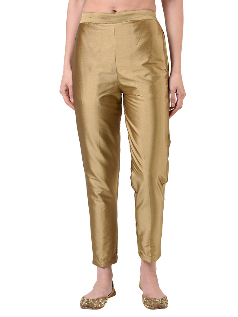 Quilver Taffeta Silk Pant