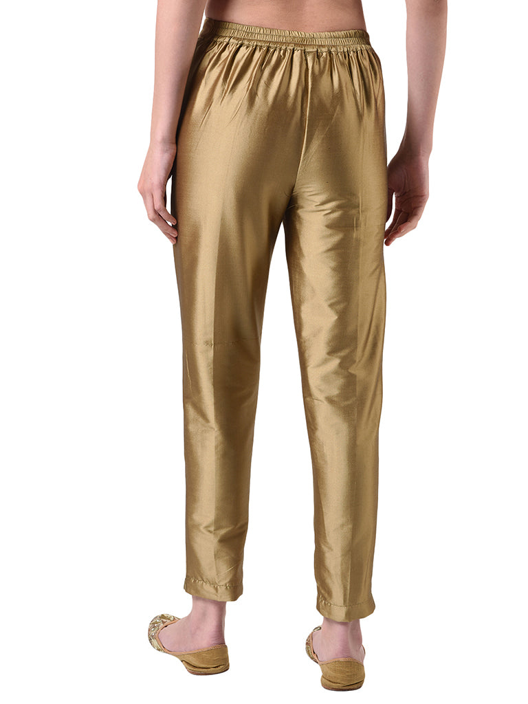 Quilver Taffeta Silk Pant