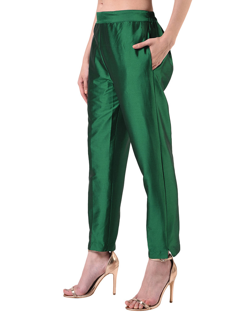 Quilver Taffeta Silk Pant