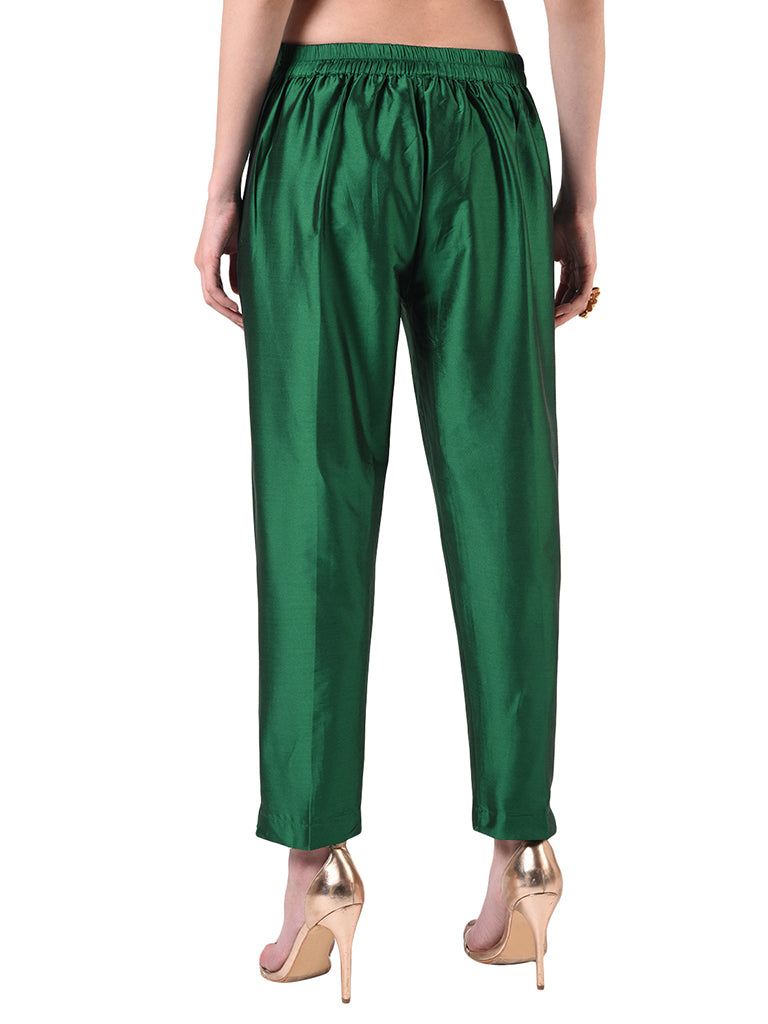 Quilver Taffeta Silk Pant