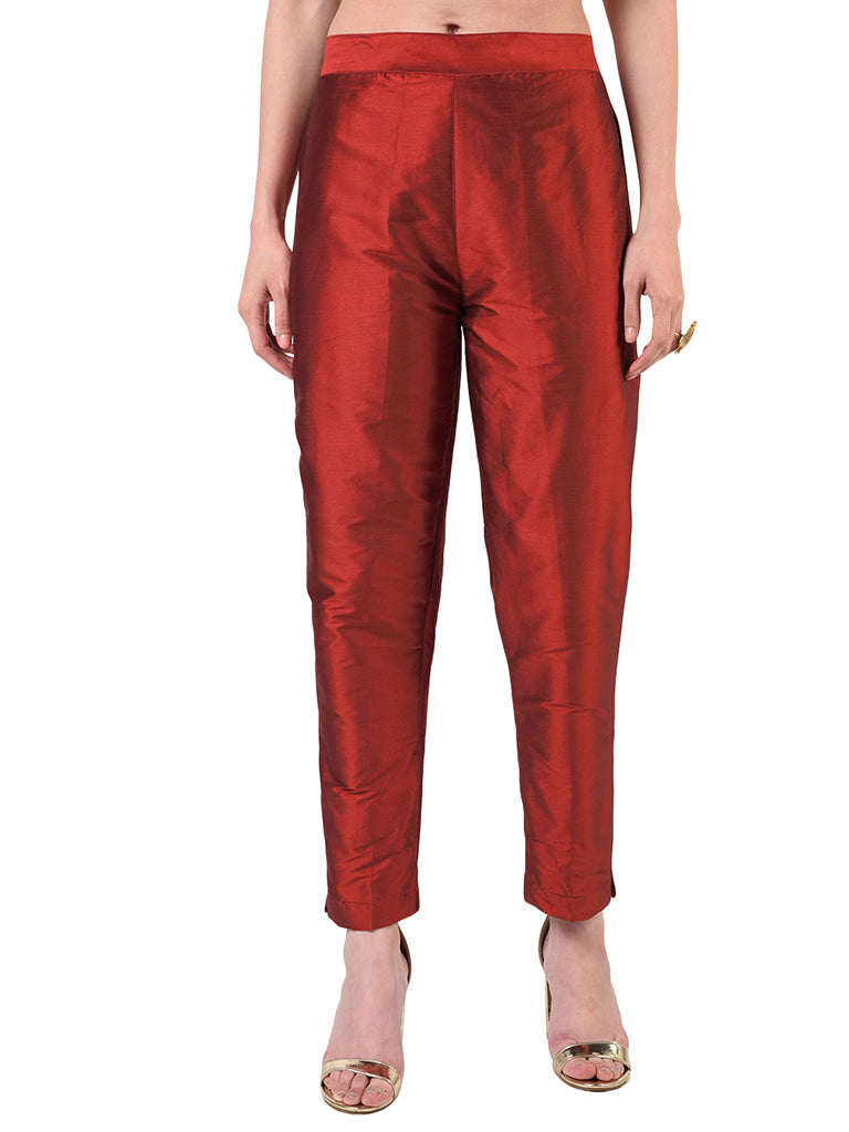 Quilver Taffeta Silk Pant