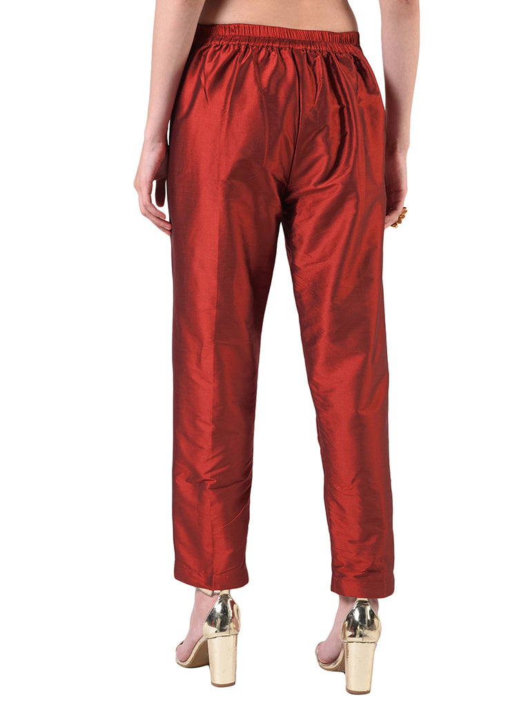 Quilver Taffeta Silk Pant